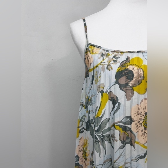 VINCE Marine Garden Pleated Cami Dress size medium - Picture 7 of 14